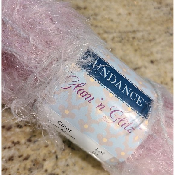 Sundance Glam 'n Glitz Yarn, Blue Moon Pink lot of 2 new & used - Picture 4 of 7